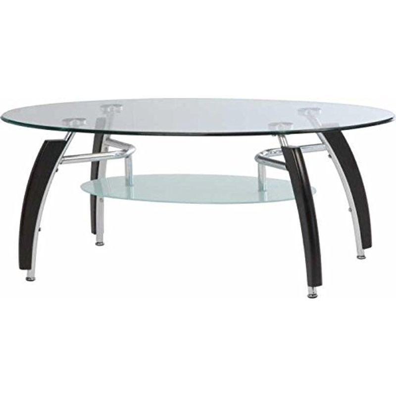 メーカー直送ガラスセンターテーブル アーク BR 商品コード：92609 不二貿易