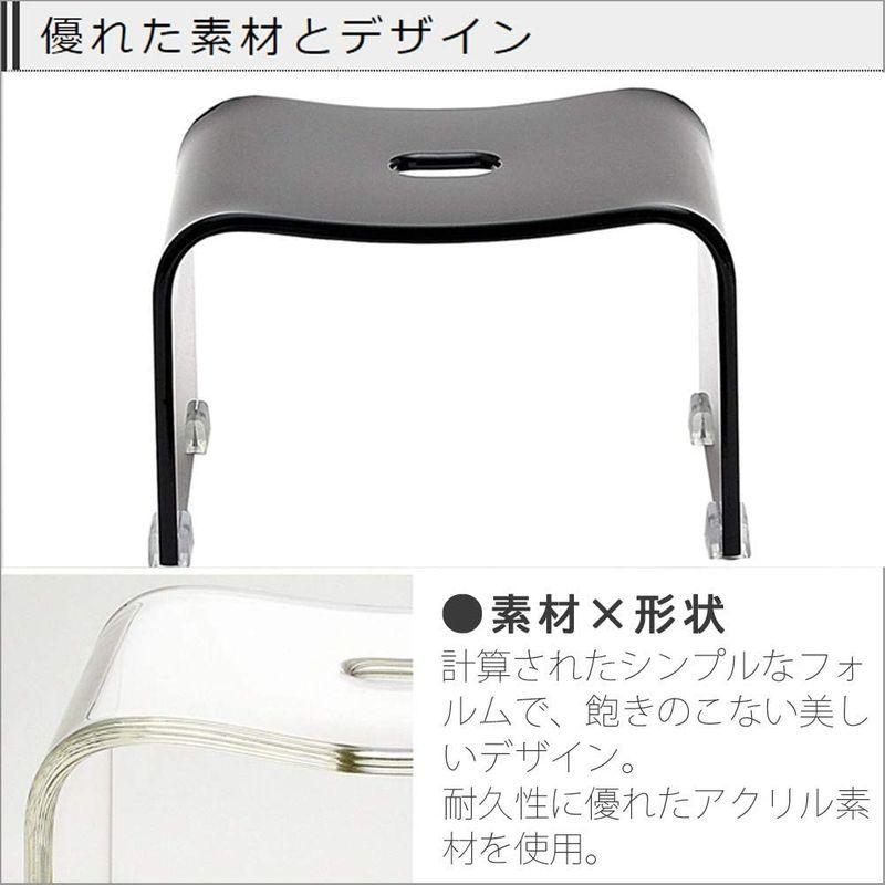 Kuai アクリル バスチェア 高さ20cm 風呂 椅子 Sサイズ いす 単品（ホワイト）｜wing-waka｜08
