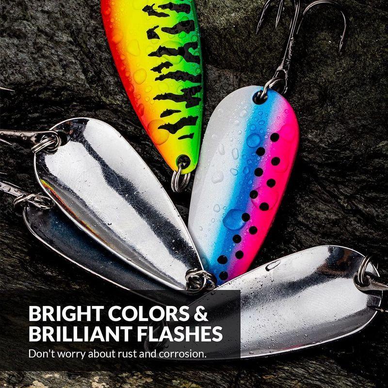 Qualyqualy スプーン 釣り用ハードルアーナマズや雷魚 セットメタル ルアー