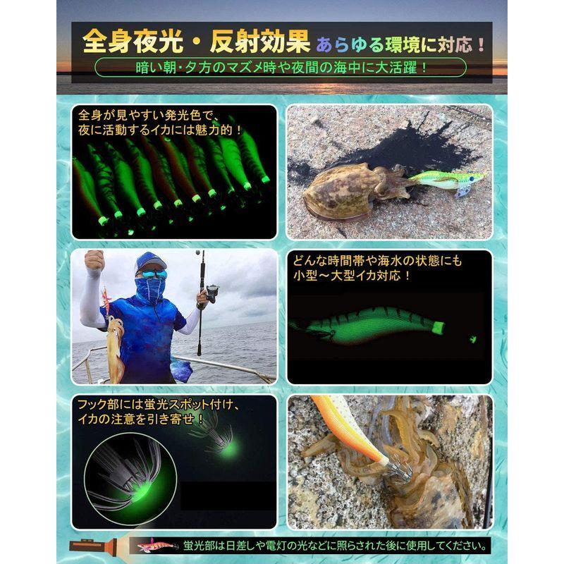 エギ イカ釣りセット 10本 3 0 3 5号 エギング 釣り 仕掛け ルアー タコエギ 爆釣り 餌木 釣具 針先蓄光 全身夜光 ラトル内蔵 ウイングワカ 通販 Yahoo ショッピング