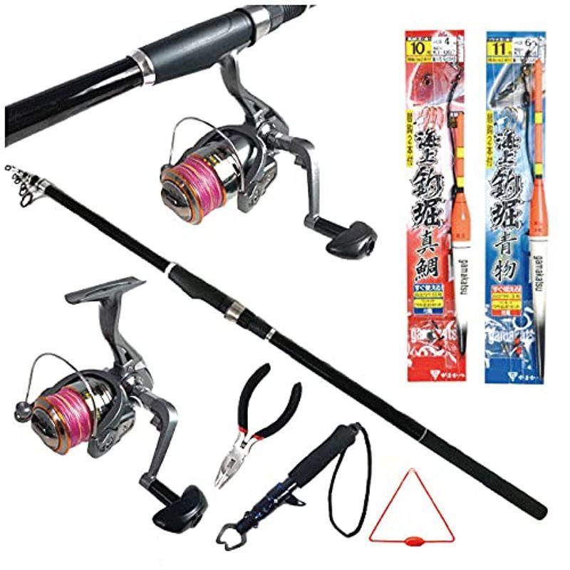 つり具ten 海上釣り堀入門 完全セット Peライン付 竿 リール 糸 仕掛け 他 全8点セット Pe糸巻き済 釣り入門 ウイングワカ 通販 Yahoo ショッピング