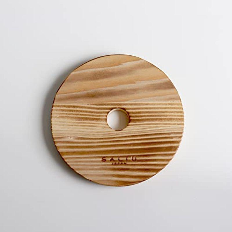 LOLO 鍋敷き 丸 焼杉S チーク 日本製 木製 アウトドア