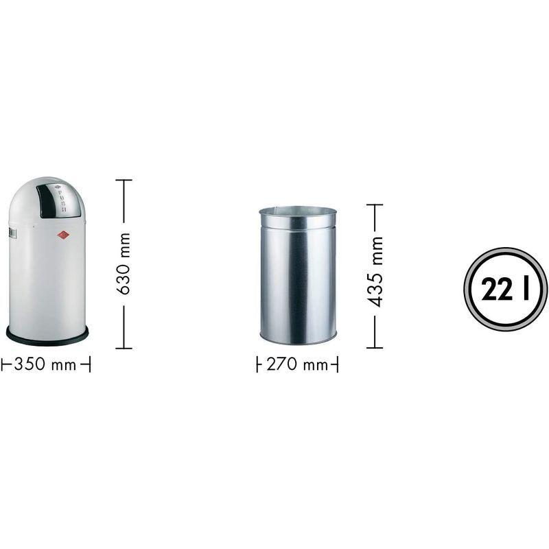 WESCO (ウェスコ) プッシュビン&メタルライナー22L PUSHBOY JUNIOR 175531-20 ウェスコ プッシュビン&メタルライナー22L PUSHBOY JUNIOR サイズ スチール