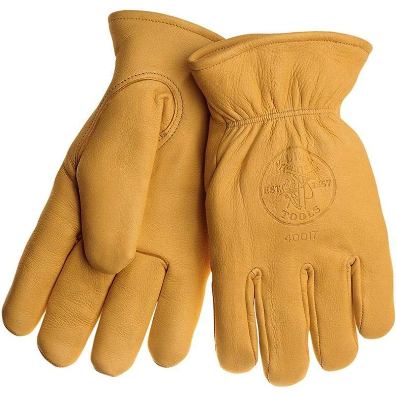 Klein　Tools　40017　Lined,　Tools　Deerskin　Gloves,　Work　Large　by　Klein