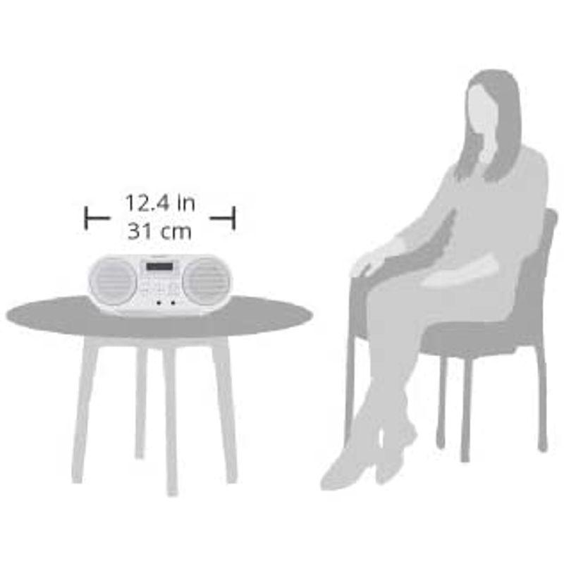 ソニー CDラジオ ZS-S40 : FM/AM/ワイドFM対応 ホワイト ZS-S40 W ZS S40 CDラジオ FM/AM/ワイドFM対応 ホワイト