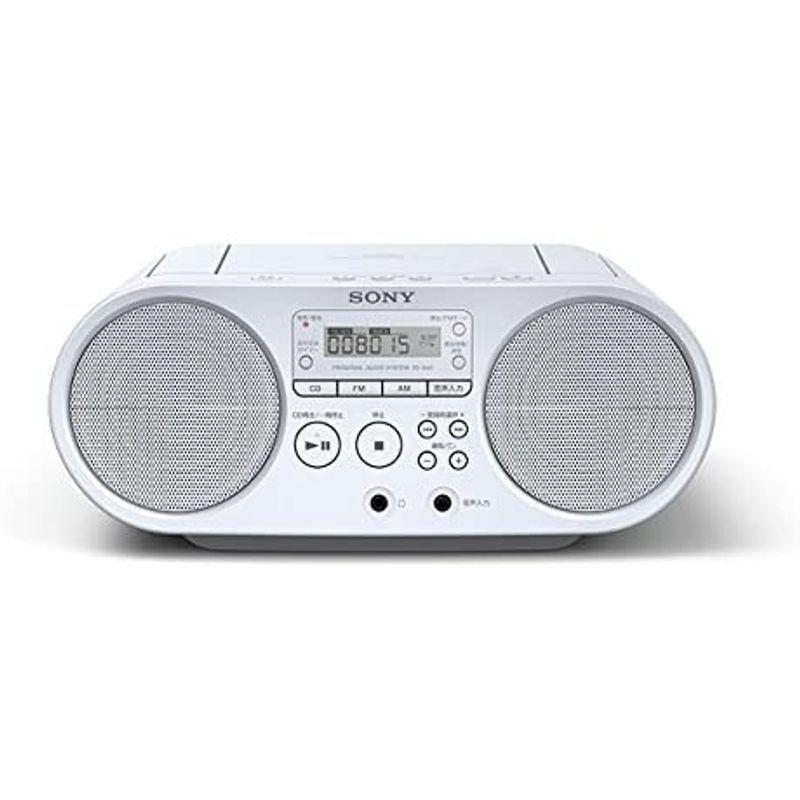 ソニー CDラジオ ZS-S40 : FM/AM/ワイドFM対応 ホワイト ZS-S40 W ZS S40 CDラジオ FM/AM/ワイドFM対応 ホワイト