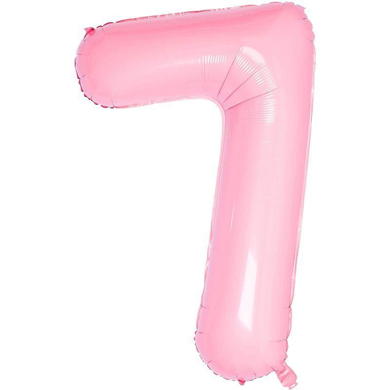 最新作売れ筋が満載 エッグピンク 数字バルーン40インチ0-9誕生日パーティーデコレーションの風船の数字7 その他パーティーグッズ