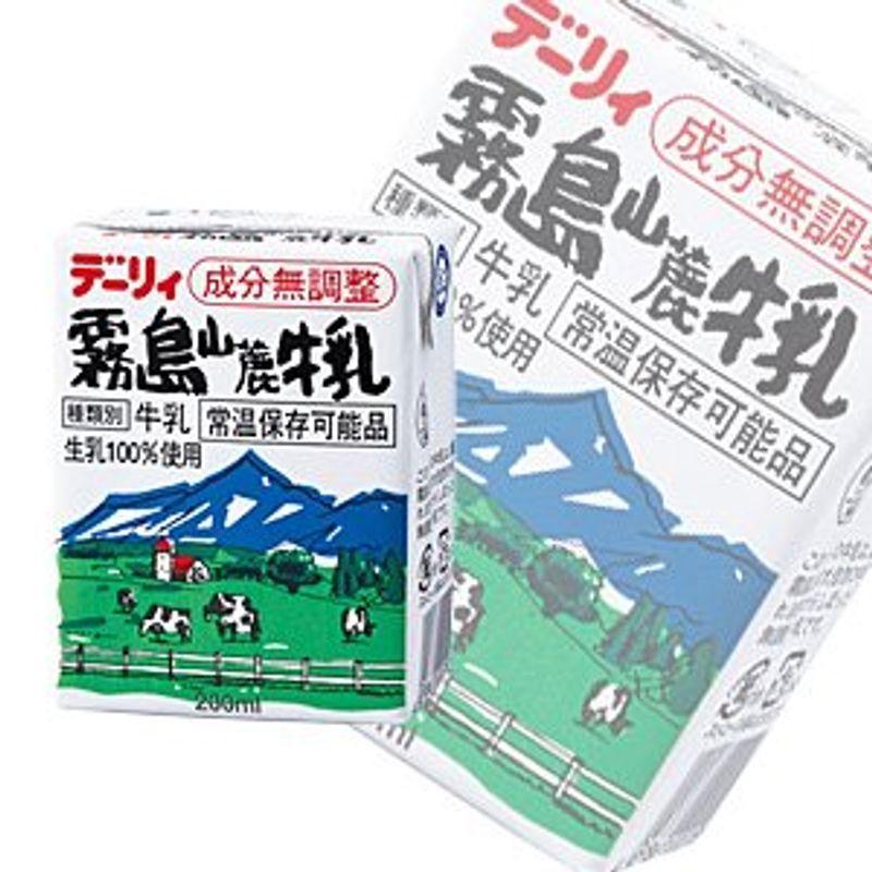 南日本酪農協同 デーリィ 霧島山麓牛乳200ml紙パック×24本入×（2ケース）