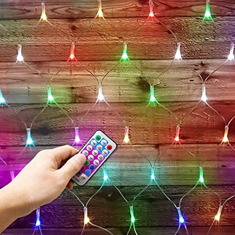 電光ホーム イルミネーション マルチカラー イルミネーションライト ネットライト Led 300球 3 1m 住宅設備 屋外照明 コンセント式 屋外用 ラ 防水 カーテン リモコン付属 翼だよ 安いサイト