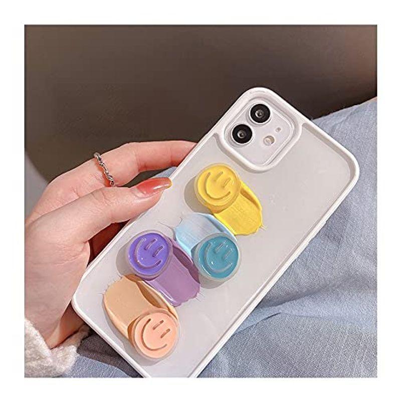 Iphoneケース にこちゃん カラフル ペイント スマイリー 韓国 立体 かわいい クリア 透明 キャラクターソフトケース カバー 携帯ケ 翼だよ 通販 Yahoo ショッピング