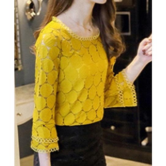 送料無料２〜３日後到着 総レース七分丈ブラウス 身頃裏地付き 白 ベージュ からし　MからXXLサイズ  コーラス 合唱用ブラウス  コーラス衣装 演奏会衣装　白 |  | 05