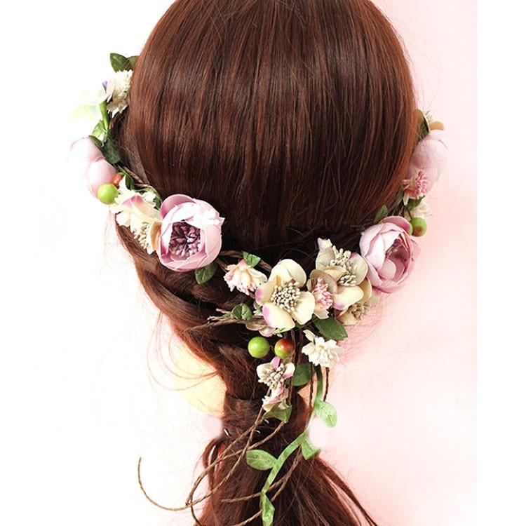 ヘアアクセサリー 簡単アレンジ ウェディング ブライダル 立体的花 