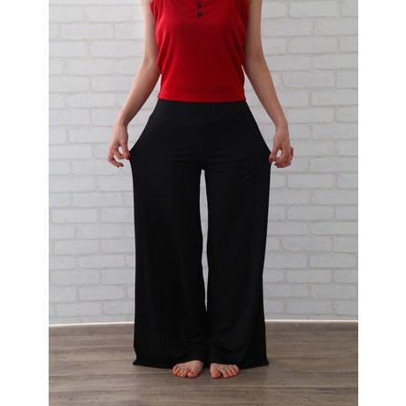 送料無料(２〜３日後到着)ジャズ ダンス パンツ ワイドパンツ レーヨン混のため とてもソフトで履き心地がとてもソフトで履きやすいパンツで 黒 |  | 06