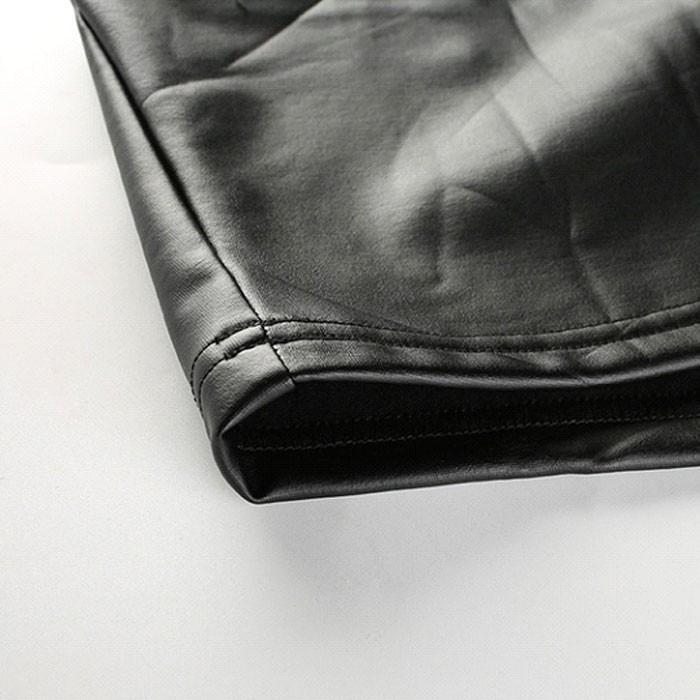 送料無料2〜4日後到着 ファイクレザー キャミソール ノースリーブ  ビスチェタイプ　インナートップス ジャズ スポーツトップス 黒 |  | 11