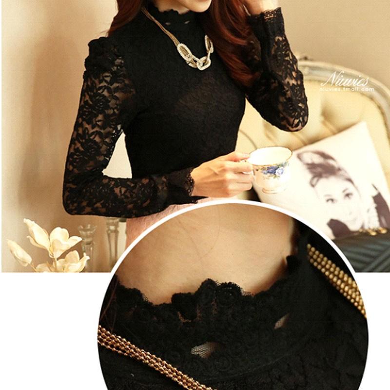 送料無料２〜4日後到着 演奏会 ブラウス コーラス 衣装 白 黒 長袖ブラウス 第九 合唱衣装 社交ダンス フォーマル 裏地付き総レースカットブラウス |  | 10