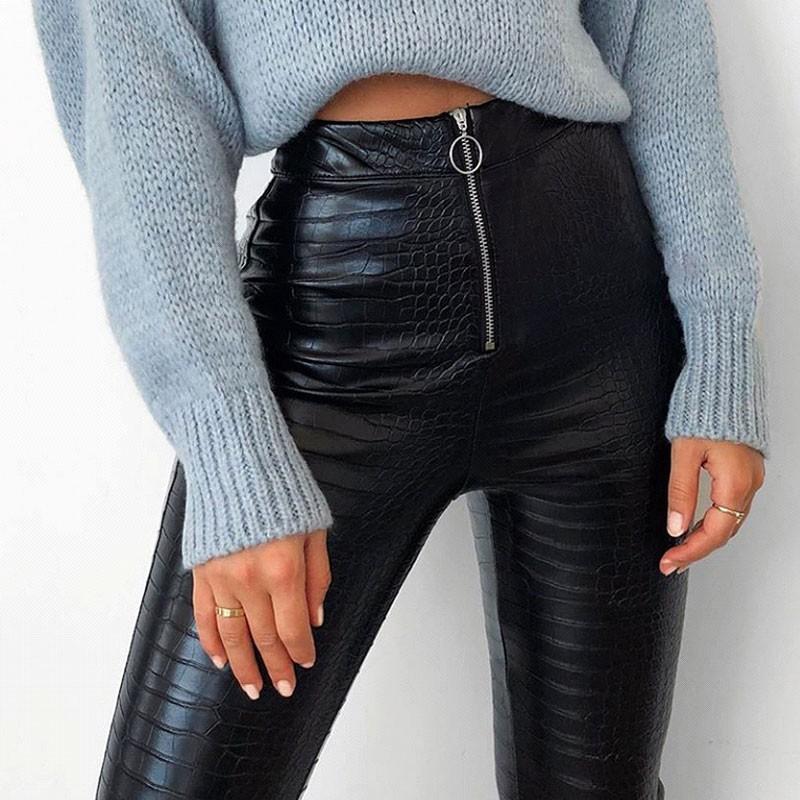 送料無料２〜３日後到着 レザースキニー パンツ  レディース ジャズ ダンス   型押し合皮レザースキニーストレッチパンツ 普段のおしゃれに M L XL 黒 |  | 02