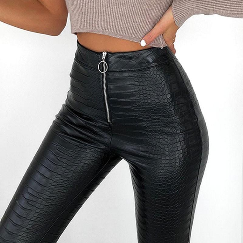 送料無料２〜３日後到着 レザースキニー パンツ  レディース ジャズ ダンス   型押し合皮レザースキニーストレッチパンツ 普段のおしゃれに M L XL 黒 |  | 04