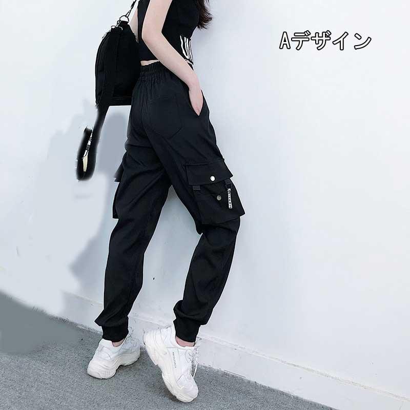 bakugai202601 カーゴパンツ レディース ヒップホップ 九分丈 レディース ダンサーパンツ ジョガー パンツ Ｓ Ｍ Ｌ XL 黒 カーキ 薄ベージュ新入荷 |  | 03