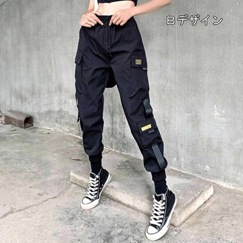 bakugai202601 カーゴパンツ レディース ヒップホップ 九分丈 レディース ダンサーパンツ ジョガー パンツ Ｓ Ｍ Ｌ XL 黒 カーキ 薄ベージュ新入荷 |  | 06