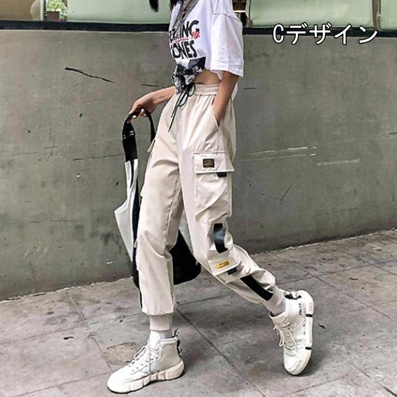 bakugai202601 カーゴパンツ レディース ヒップホップ 九分丈 レディース ダンサーパンツ ジョガー パンツ Ｓ Ｍ Ｌ XL 黒 カーキ 薄ベージュ新入荷 |  | 07