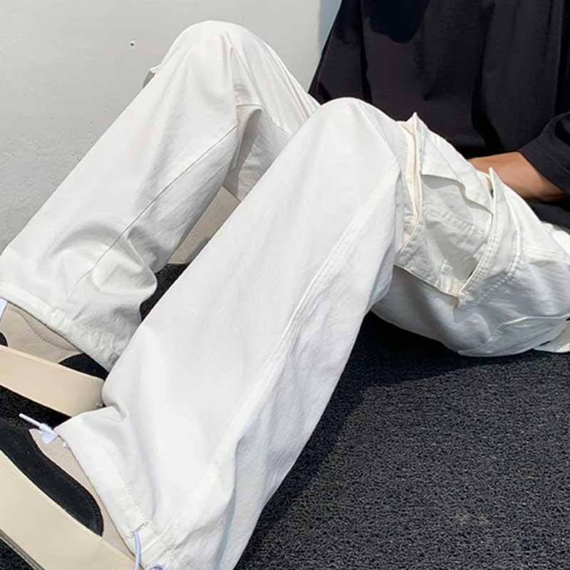 送料無料２〜３日後到着 カーゴパンツ レディース ロングパンツ ハイウエスト ヒップホップ ダンス衣装 ファッション カジュアル ストリート風 白 黒 |  | 06