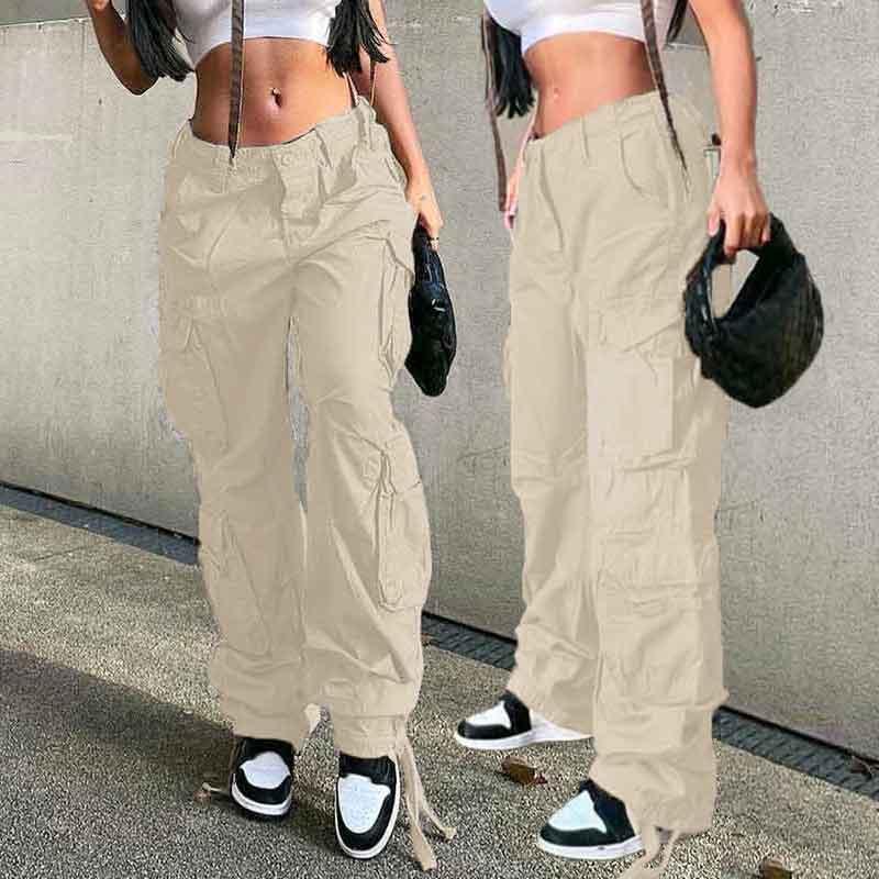 bakugai202601 カーゴパンツ ジョガー パンツ 伸縮性厚地パンツ レディース ヒップホップ ファッション パンツ スマートホンも入る大きいポケット付き |  | 11