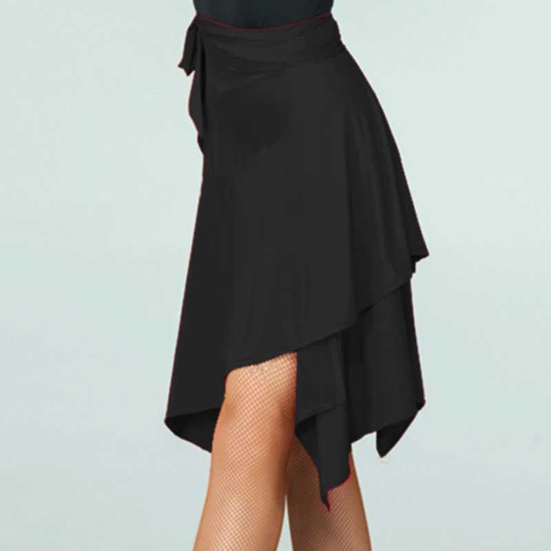 送料無料2〜4日後到着 社交ダンス スカート 巻きイレギラースカート
