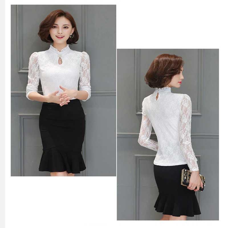 送料無料２〜4日後到着 コーラス 衣装 ブラウス 社交ダンス トップス フォーマル 総レース 衣装 演奏会 衣裳 裏地付き総レースカットブラウス 白 黒 |  | 03