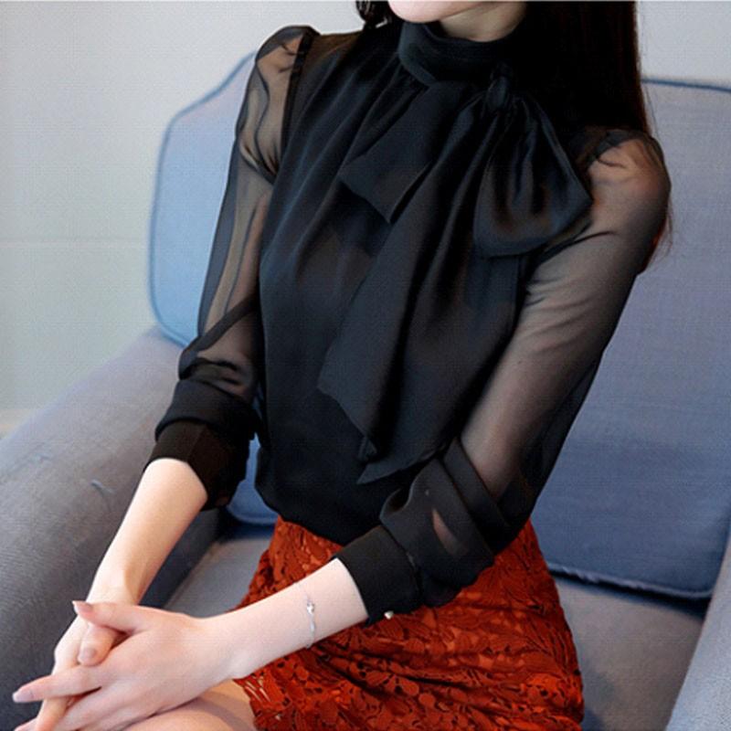 送料無料2〜4日後到着 演奏会 コーラス ブラウス 第九 合唱衣装 フォーマル第九 入学式 ブラウス 白 黒 SからXLサイズ サテン地スタンドブラウス ボータイ付き |  | 07