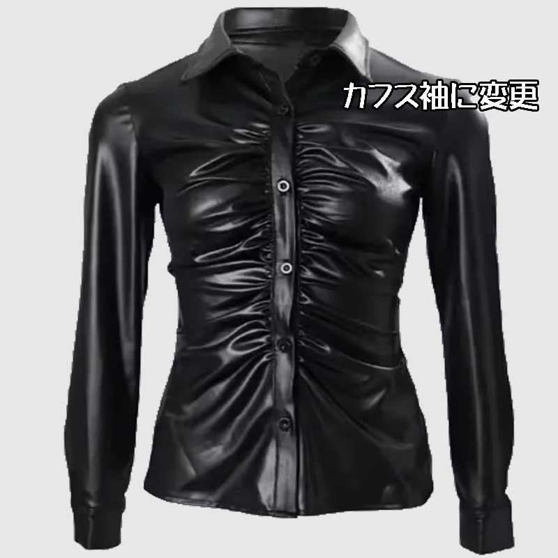 送料無料(2〜4日後到着 ソフトエナメル ブラウス トップス セクシー