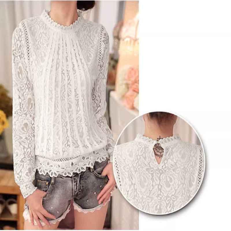 送料無料2〜4日後到着 演奏会 コーラス ブラウス 白 黒 第九 合唱衣装 白 黒 ＭからXLサイズ 総レーススタンド衿 身頃レース 裏地付き 1個ボタン かぶりタイプ |  | 02