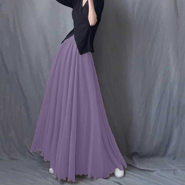 送料無料2〜3日で到着 演奏会 コーラス ロングスカート 黒 グレー 第九 合唱衣装 ロングスカート け廻したっぷりウエスト総ゴム  64cm〜94cmONEサイズ |  | 06