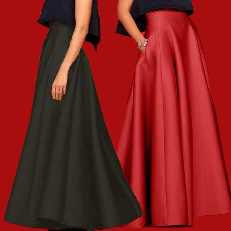 bakugai202601 演奏会 コーラス衣装 ロングスカート 第九 合唱衣装 黒 赤 サイズはＳ〜ＸＬまで対応 総丈は約105ｃｍ前後 すそ回り約350cm | 