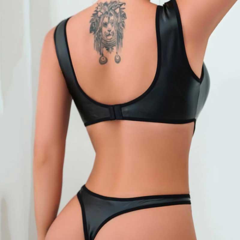 送料無料2〜4日後到着 ボンテージ コスチューム レデース セクシー衣装 ソフトエナメル 楽器演奏 ステージ衣装 セクシーなデザイン 見せる下着 細身 M L XL 黒 |  | 05