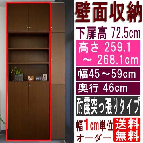 最適な材料 大型下扉付壁収納 多目的棚 高さ２５９ １ ２６８ １ｃｍ幅４５ ５９ｃｍ奥行４６ｃｍ 下扉高さ72 5cm 完売 Www Jolimmo Ch