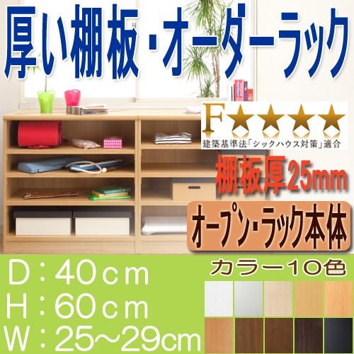 頑丈本箱 高さ60cm幅25〜29cm奥行40cm厚棚板（棚板厚み