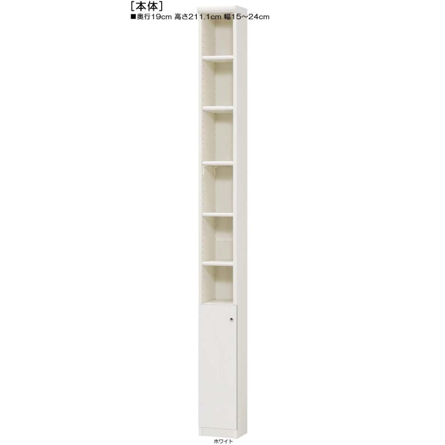 召し使い扉 判定基準棚板 薄型調度品 高さ２１１．１ｃｍ幅１５〜２４ｃｍ奥ふかさ１９ｃｍ 下扉高さ62.6珊 マガジンシェルフ F★★★★ 読みもの隅っこ 納める 家具、インテリア-ラック、シェルフ、本棚