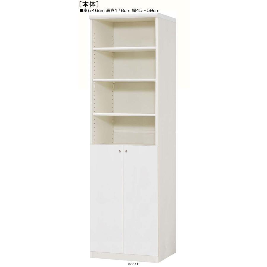 下部扉 標準棚板 オーダー壁面収納 高さ１７８ｃｍ幅４５〜５９ｃｍ