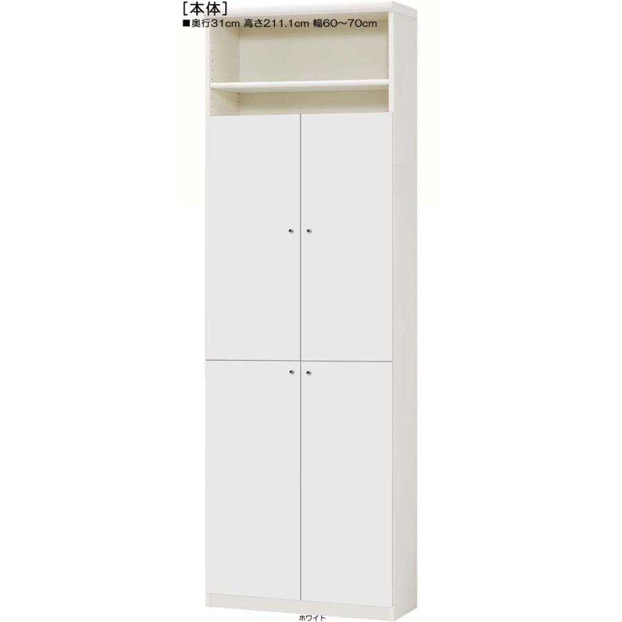 下部扉 標準棚板 オーダー壁面収納 高さ２１１．１ｃｍ幅６０〜７０ｃｍ奥行３１ｃｍ 下扉高さ170.2cm 雑誌シェルフ 棚移動可 集会所 保管