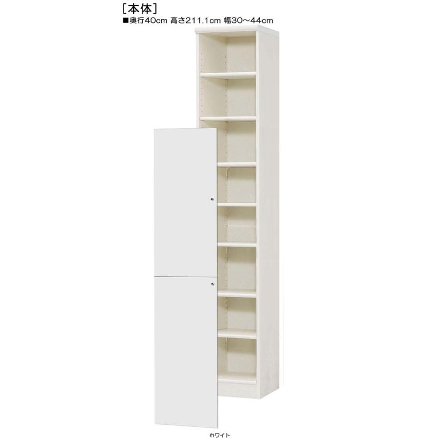 下部扉 標準棚板 レターケース棚 高さ２１１．１ｃｍ幅３０〜４４ｃｍ奥行４０ｃｍ 下扉高さ170.2cm 書籍棚 低ホルムアルデヒド デスク周り 整理｜wing1｜02