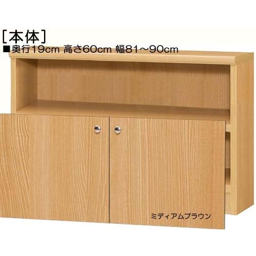 下部扉 カウンター下収納 高さ６０ｃｍ幅８１〜９０ｃｍ奥行１９ｃｍ厚棚板（棚板厚み2.5cm） 下扉高さ41.5cm マガジンディスプレイ 客室_1
