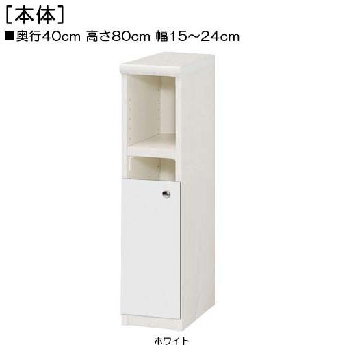 下部扉 扉付き頑丈本箱 高さ８０ｃｍ幅１５〜２４ｃｍ奥行４０ｃｍ厚棚板（棚板厚み2.5cm） 下扉高さ41.5cm 付録ディスプレイ 台所