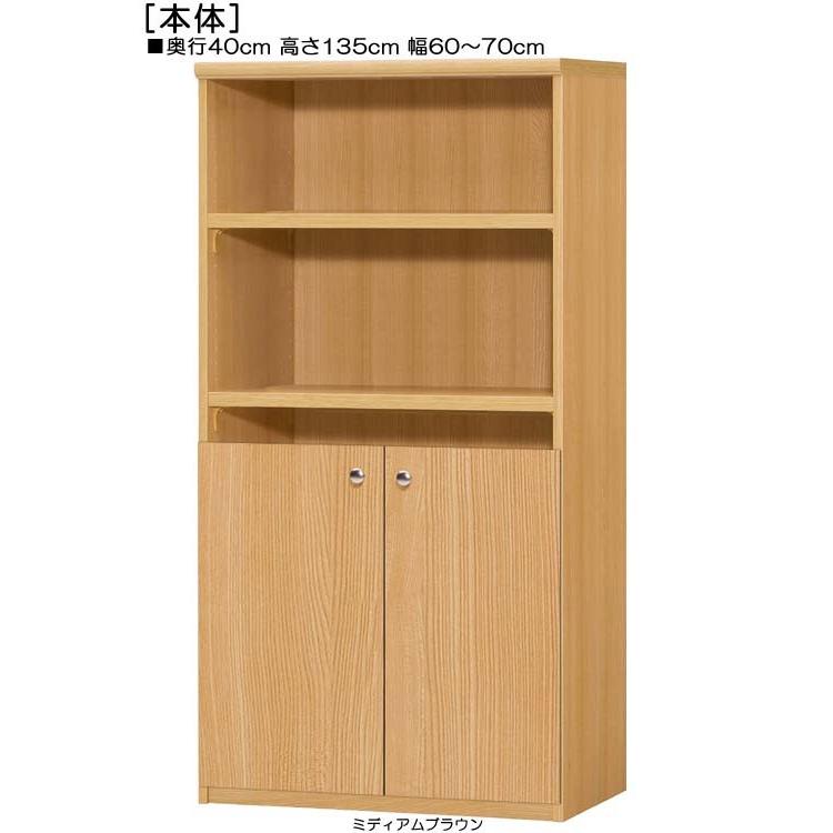 下部扉 A4ファイル書庫 高さ１３５ｃｍ幅６０〜７０ｃｍ奥行４０ｃｍ厚棚板（棚板厚み2.5cm） 下扉高さ62.6cm 絵本収納 子供部屋