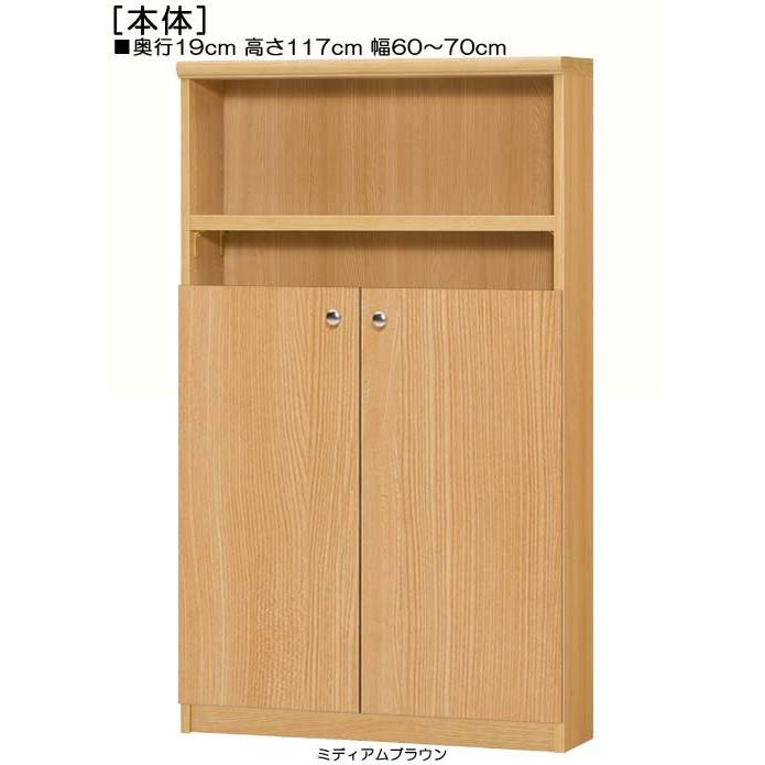 下部扉 オーダー本棚 高さ１１７ｃｍ幅６０〜７０ｃｍ奥行１９ｃｍ厚棚板（棚板厚み2.5cm） 下扉高さ72.5cm オーディオ収納 勉強部屋