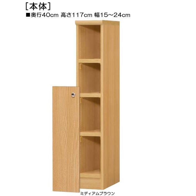 下部扉 マガジンラック 高さ117cm幅15〜24cm奥行40cm厚