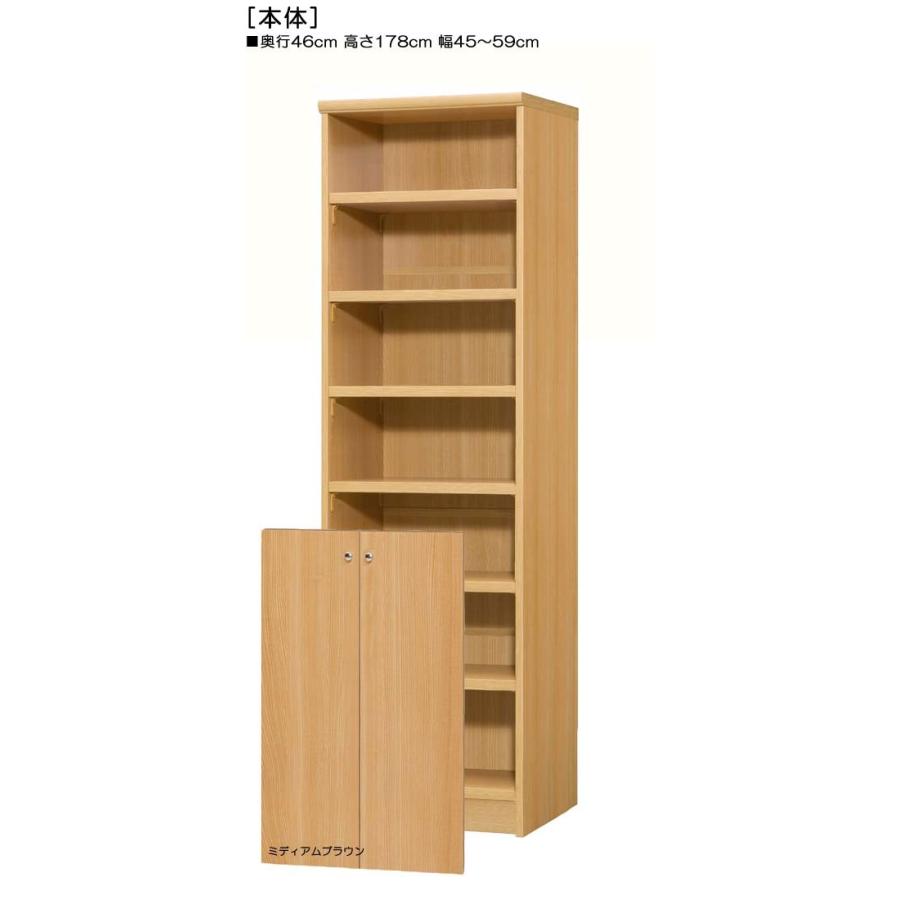 下部扉 オフィス書庫 高さ178cm幅45〜59cm奥行46cm厚棚 