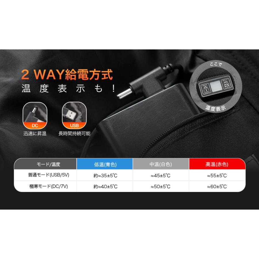 クーポンで5680円】電熱ベスト 15枚発熱 3段階調温 5秒速暖 ヒーター