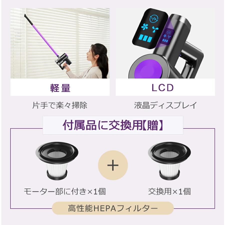 Joyhouse 「クーポンで5,980円」掃除機 コードレス 強力吸引 25000Pa