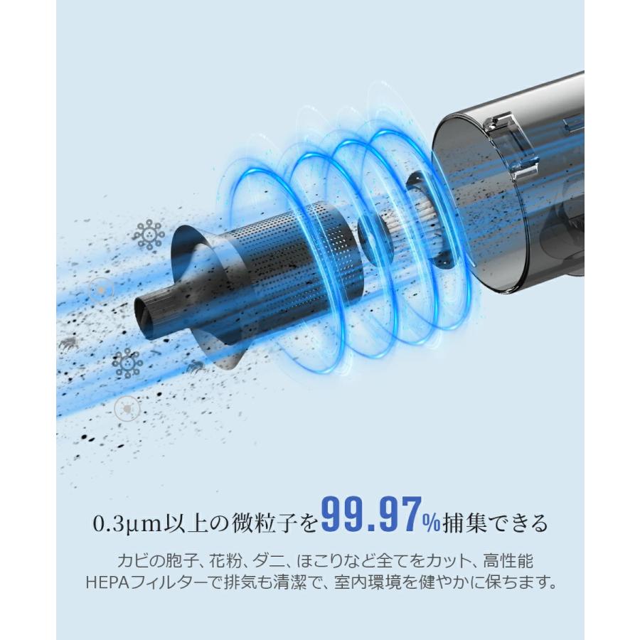 「クーポンで6980円」最新型 掃除機 コードレス 45000Pa吸引力 45分連続稼働 体感0.5kg軽量 HEPAフィルター LCD液晶ディスプレイ ハンディ掃除機 低騒音 | Joyhouse | 10