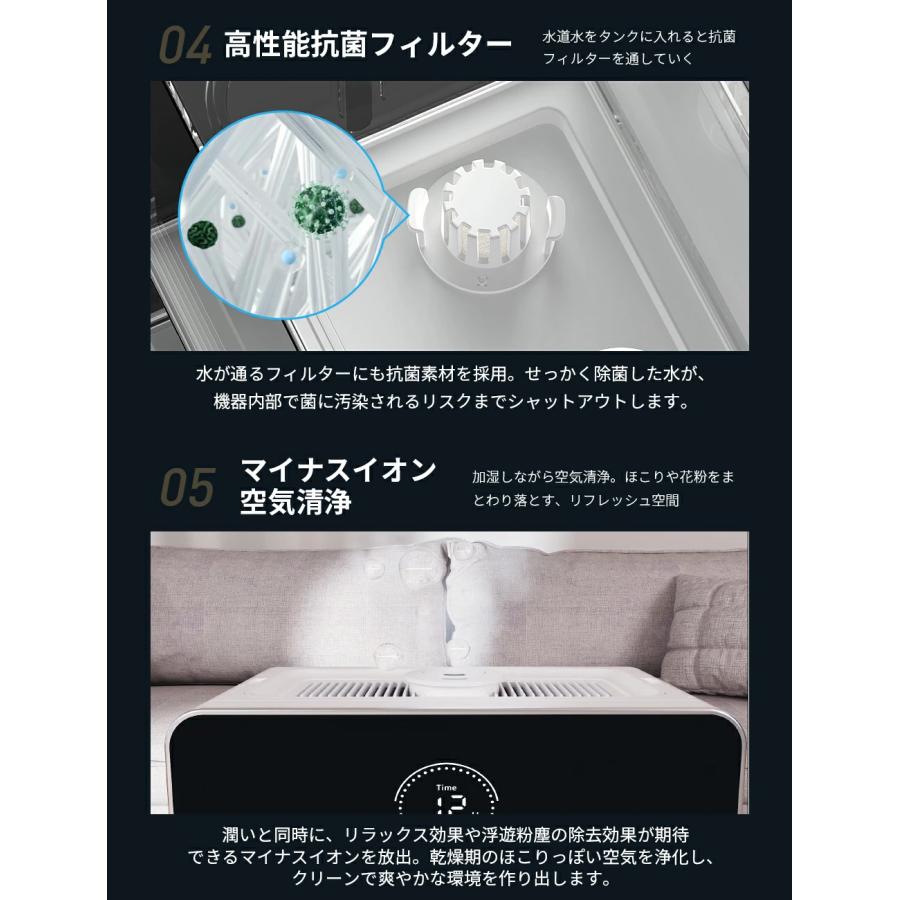 YUGOR 「限定クーポンで7,180円」加湿器 大容量 加湿器 卓上 9L 加湿機